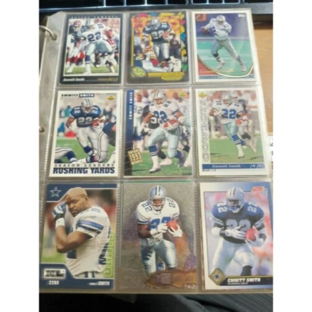 Emmitt Smith 9 Card Lot Dallas Cowboys